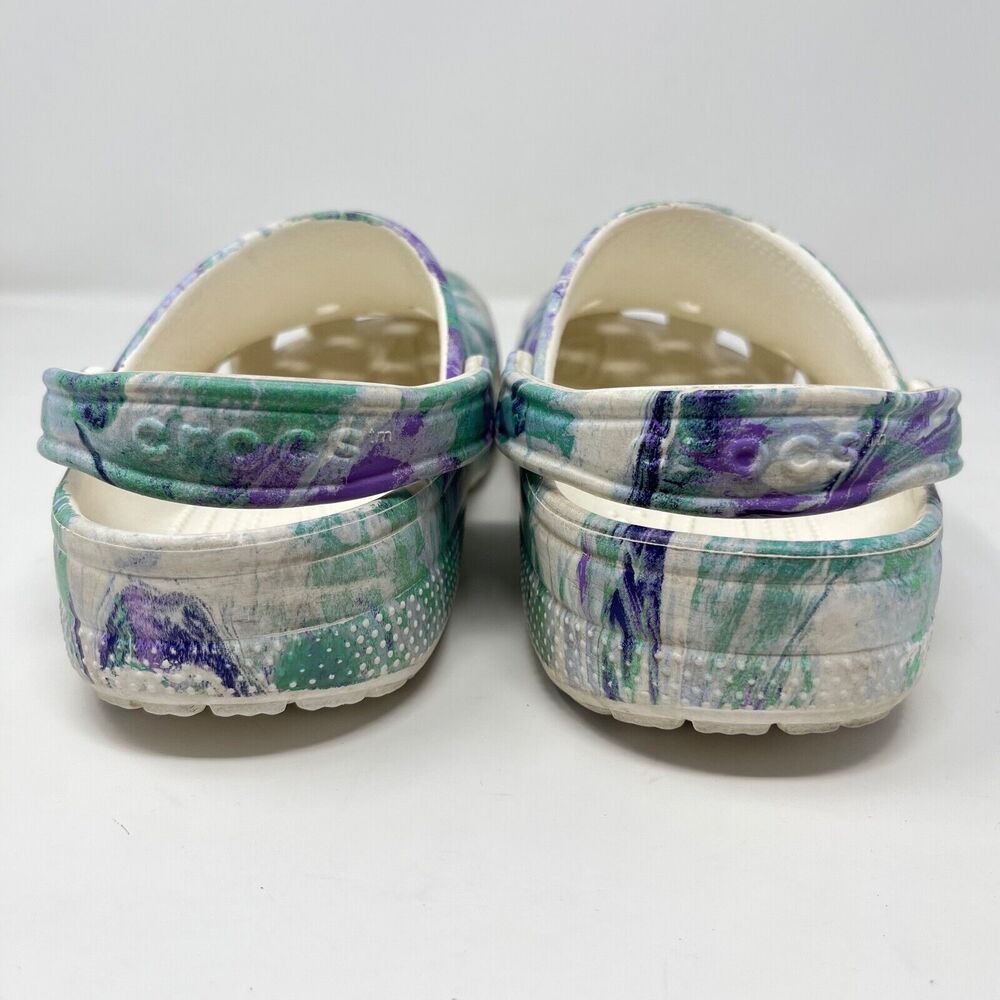 Crocs Classic Marbled Out of this World Clog Sandals Blue and White  Women's 8 - Picture 4 of 10